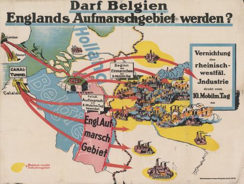 Poster|Poster Darf Belgien Englands Aufmarschgebiet werden|Peace Palace Library