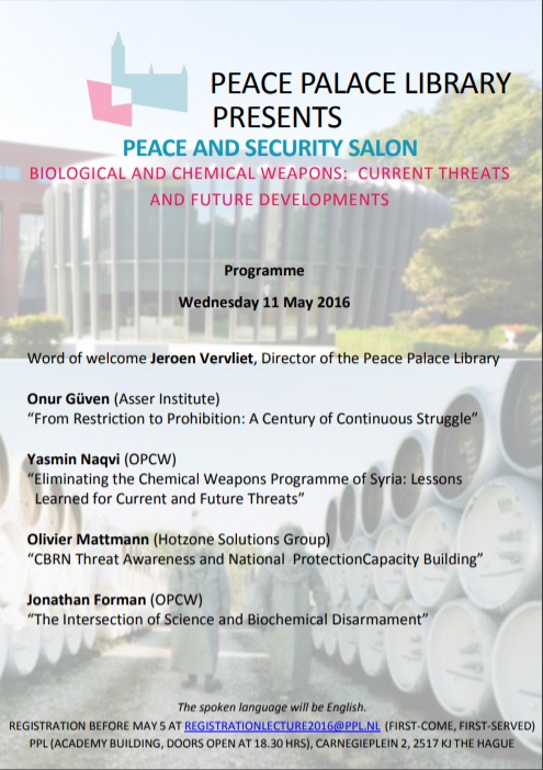 Peace and Security Salon | Biological Chemical Weapons | Peace Palace Library 