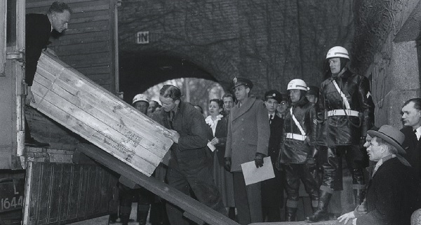 Hjalmar Schacht and Hans Fritzsche, IMT, Nuremberg Germany, 1945