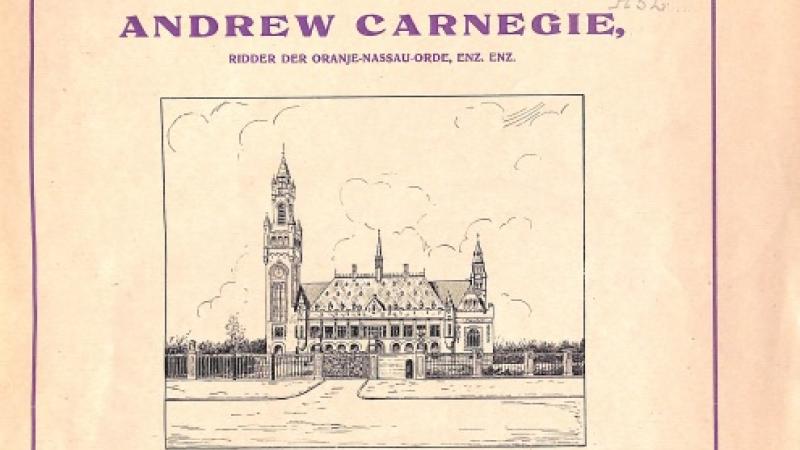 Book|Rosmalen|Andrew Carnegies Peace march|Peace Palace Library