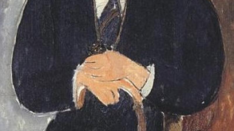 Painting|Modigliani-Seated-Man-with-a-Cane 01|Peace Palace Library