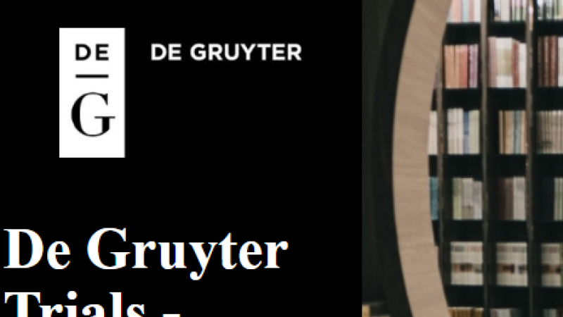 De Gruyter Trial 2024