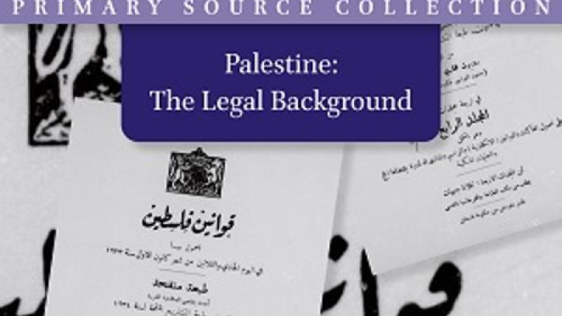 Palestine: The Legal Background