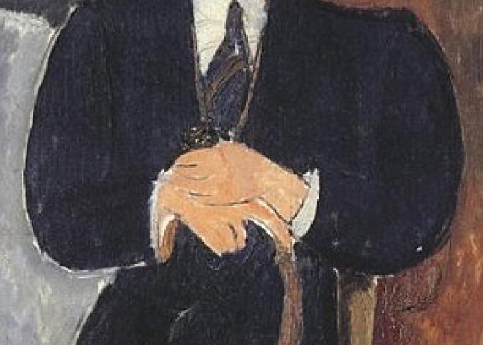 Painting|Modigliani-Seated-Man-with-a-Cane 01|Peace Palace Library