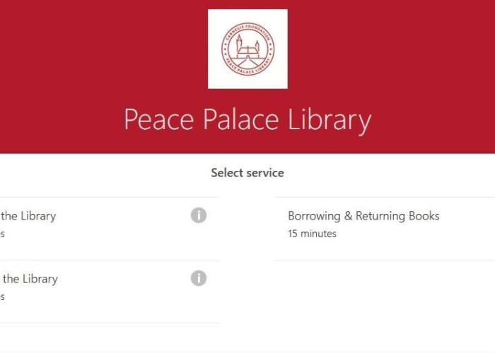 Peace Palace Library registration form