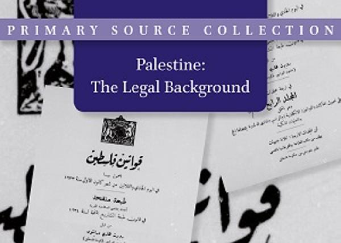 Palestine: The Legal Background