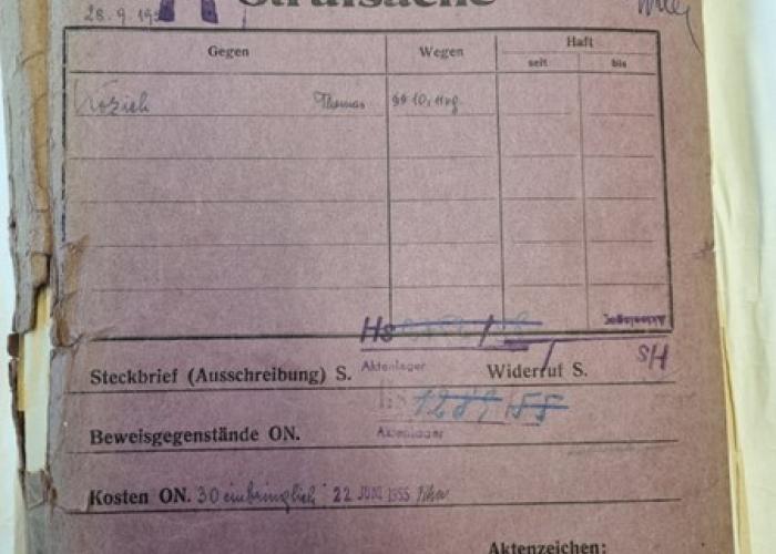 Volksgericht Akt gegen Thomas Kozich 